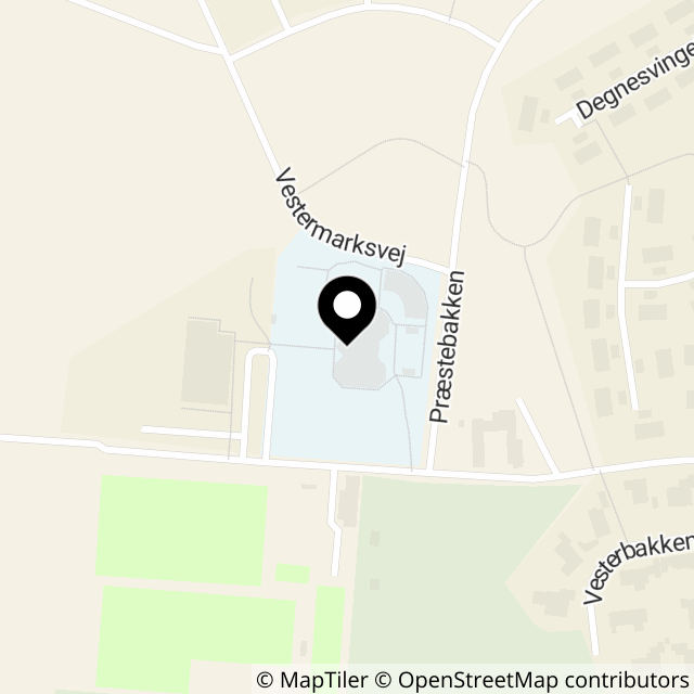 Kort over Vestermarksvej 13B