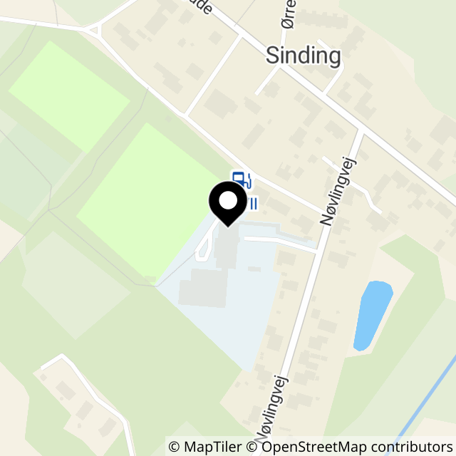 Kort over Skoletoften 7, Sinding