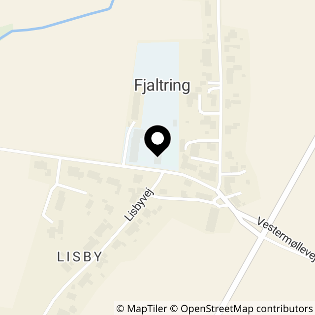 Kort over Vestermøllevej 11, Fjaltring