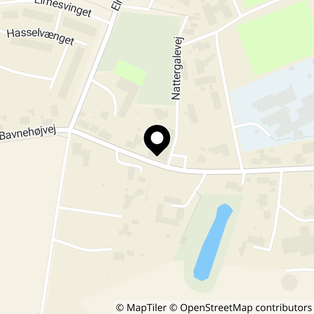 Kort over Bavnehøjvej 119