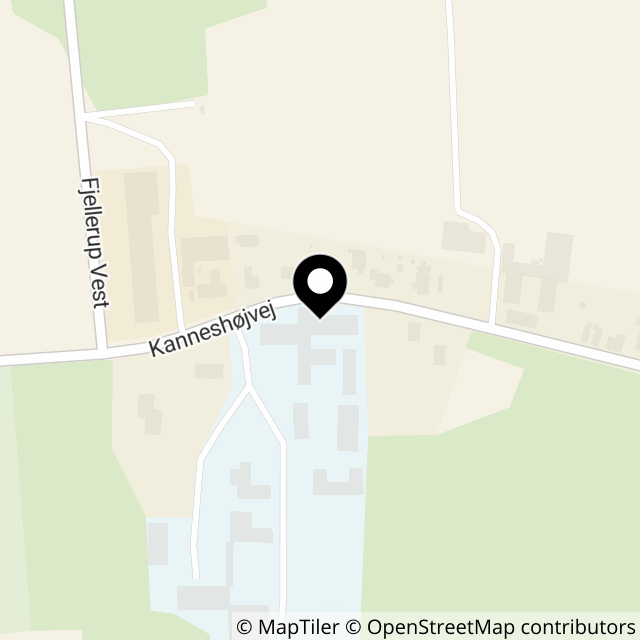 Kort over Kanneshøjvej 43 Fjellerup