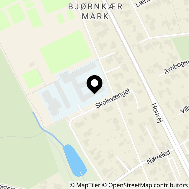Kort over Skolevænget 1, Hou