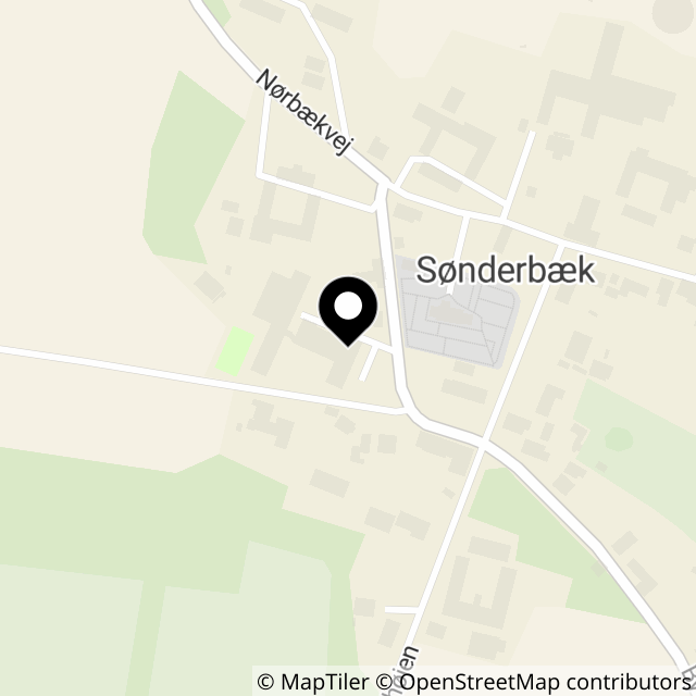 Kort over Byvejen 8, Sønderbæk