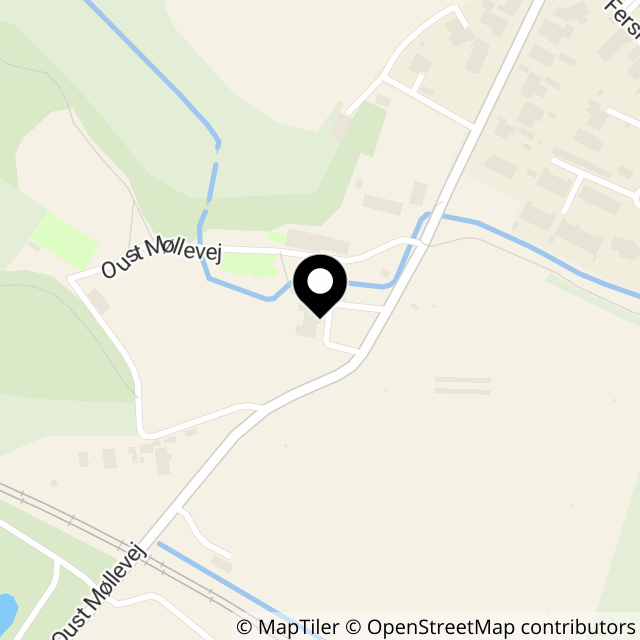 Kort over Oust Møllevej 25