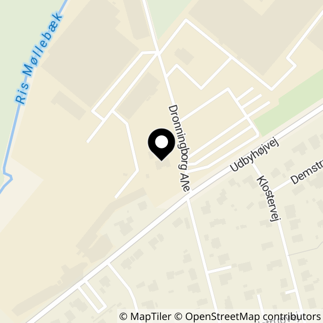Kort over Dronningborg Alle 1