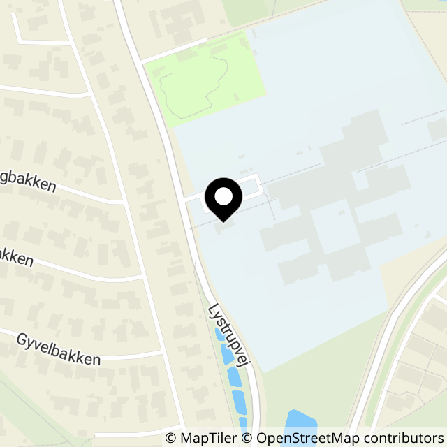 Kort over Lystrupvej 256A