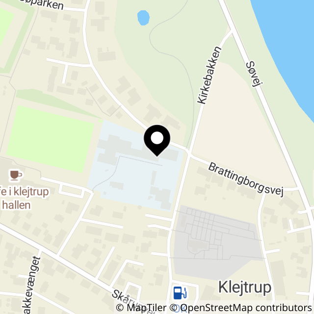 Kort over Kirkebakken 13, Klejtrup