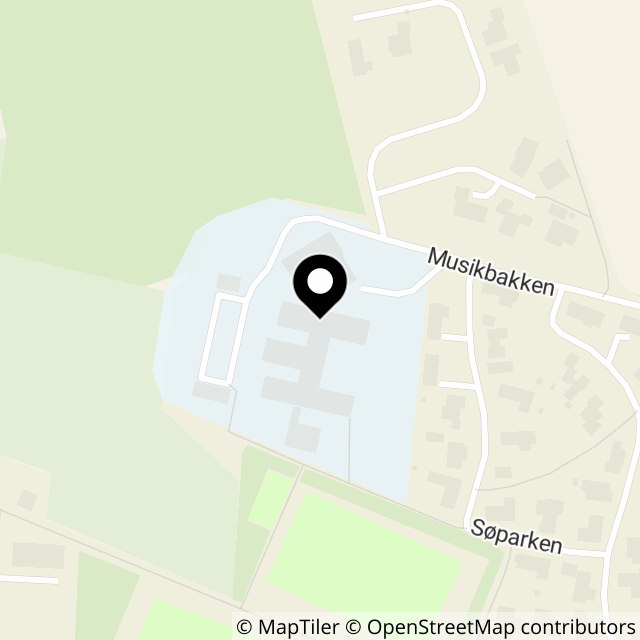 Kort over Musikbakken 2-4, Klejtrup