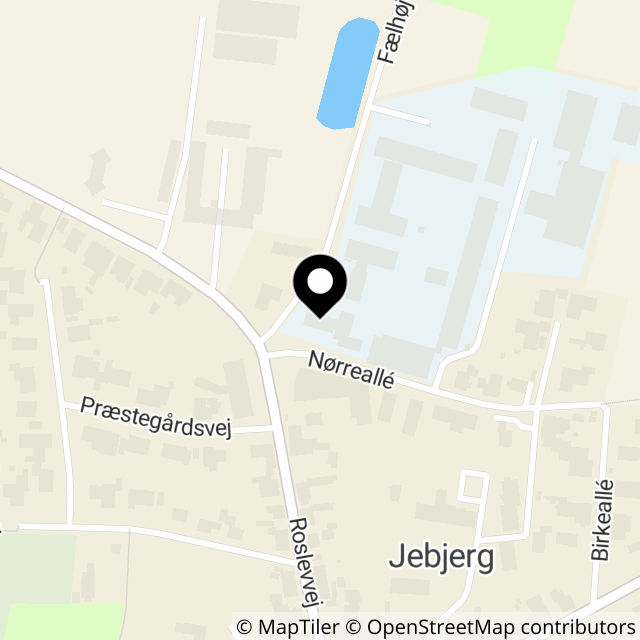 Kort over Nørre Allé 1 A