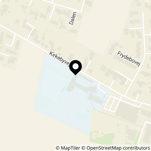 Kort over Kirkebyvej 25, Nors