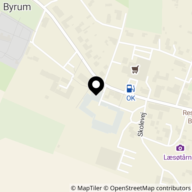 Kort over Byrum Hovedgade 58