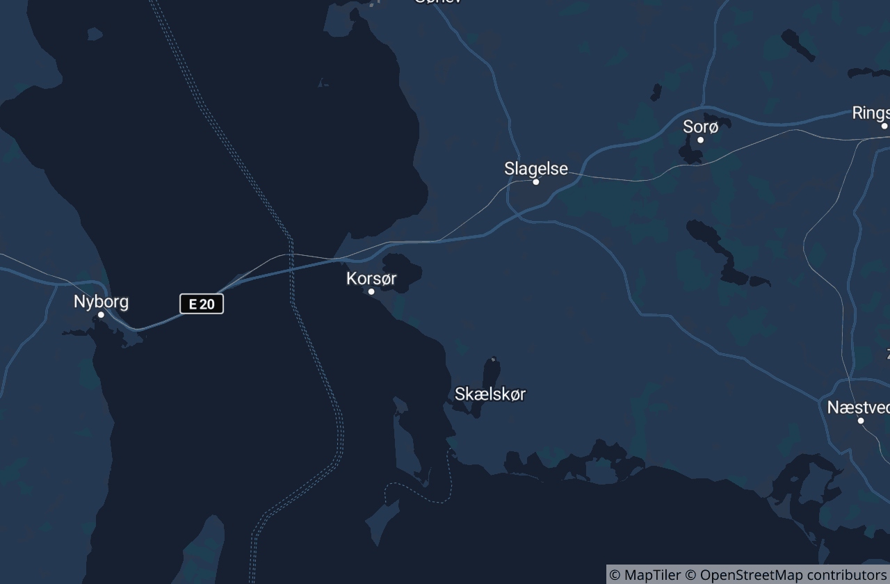 Kort over Slagelse Kommune