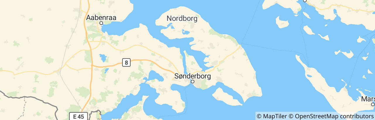 Kort over Sønderborg Kommune