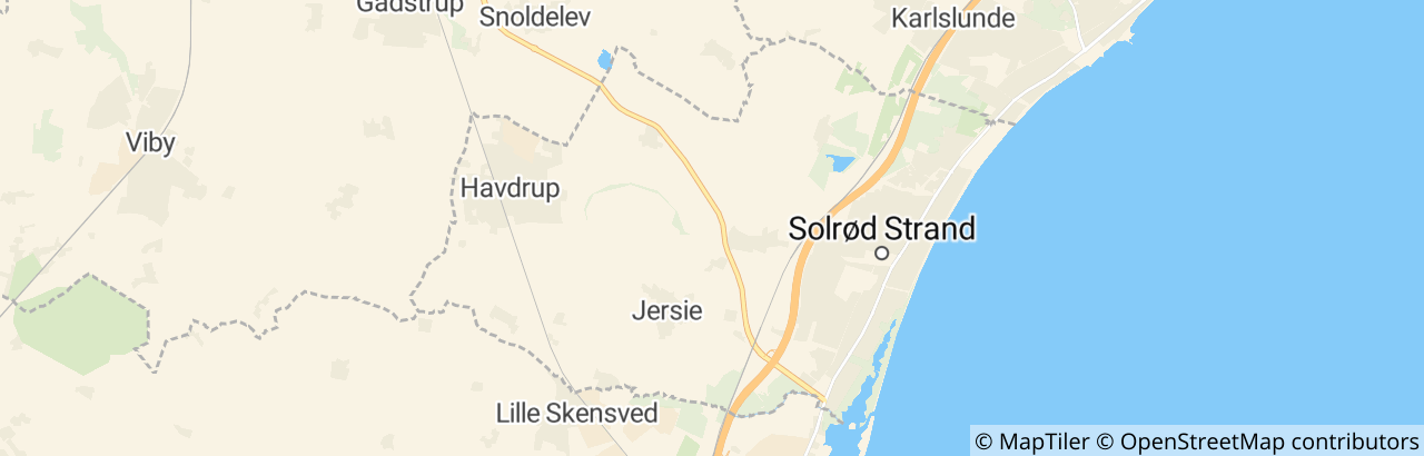 Kort over Solrød Kommune