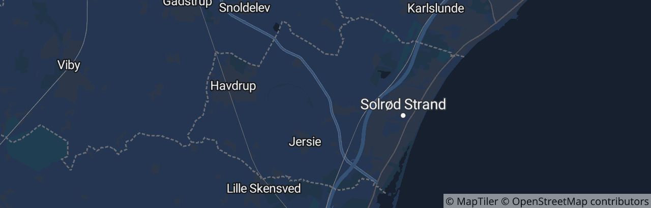 Kort over Solrød Kommune