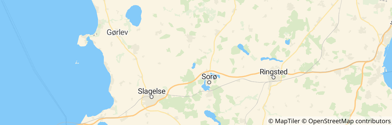 Kort over Sorø Kommune