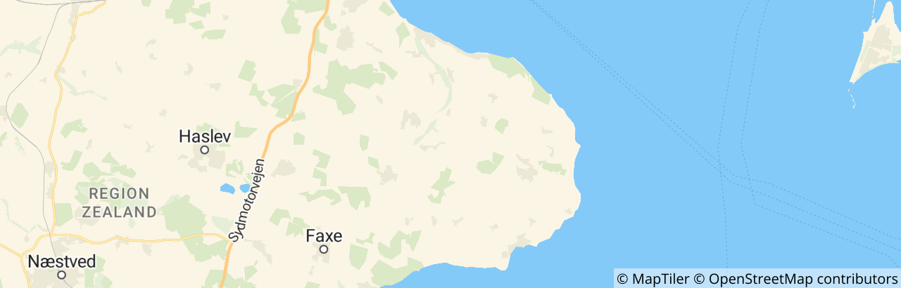 Kort over Stevns Kommune
