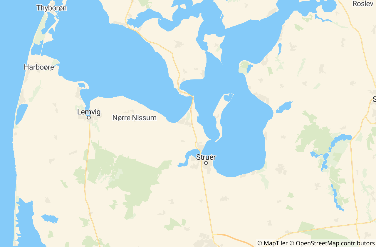 Kort over Struer Kommune