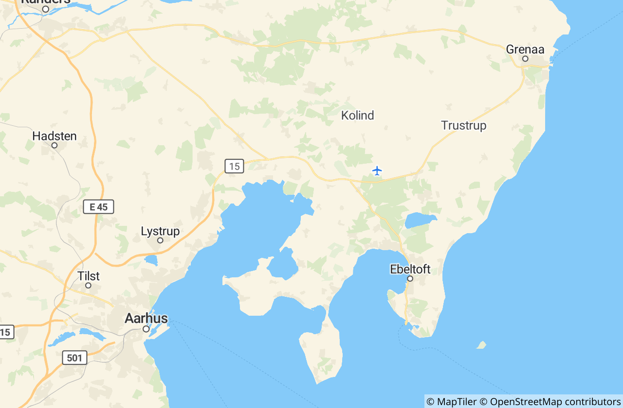 Kort over Syddjurs Kommune