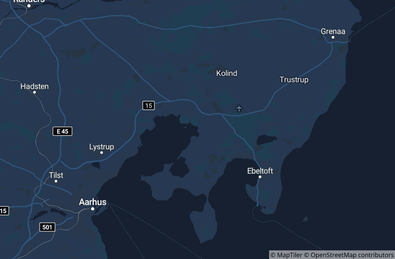 Kort over Syddjurs Kommune