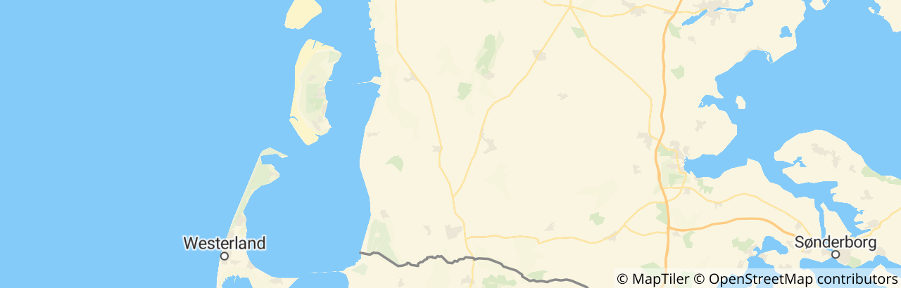 Kort over Tønder Kommune