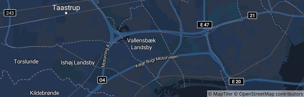 Kort over Vallensbæk Kommune