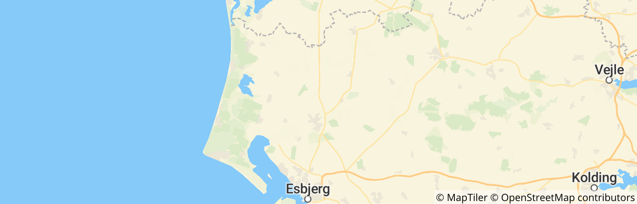 Kort over Varde Kommune