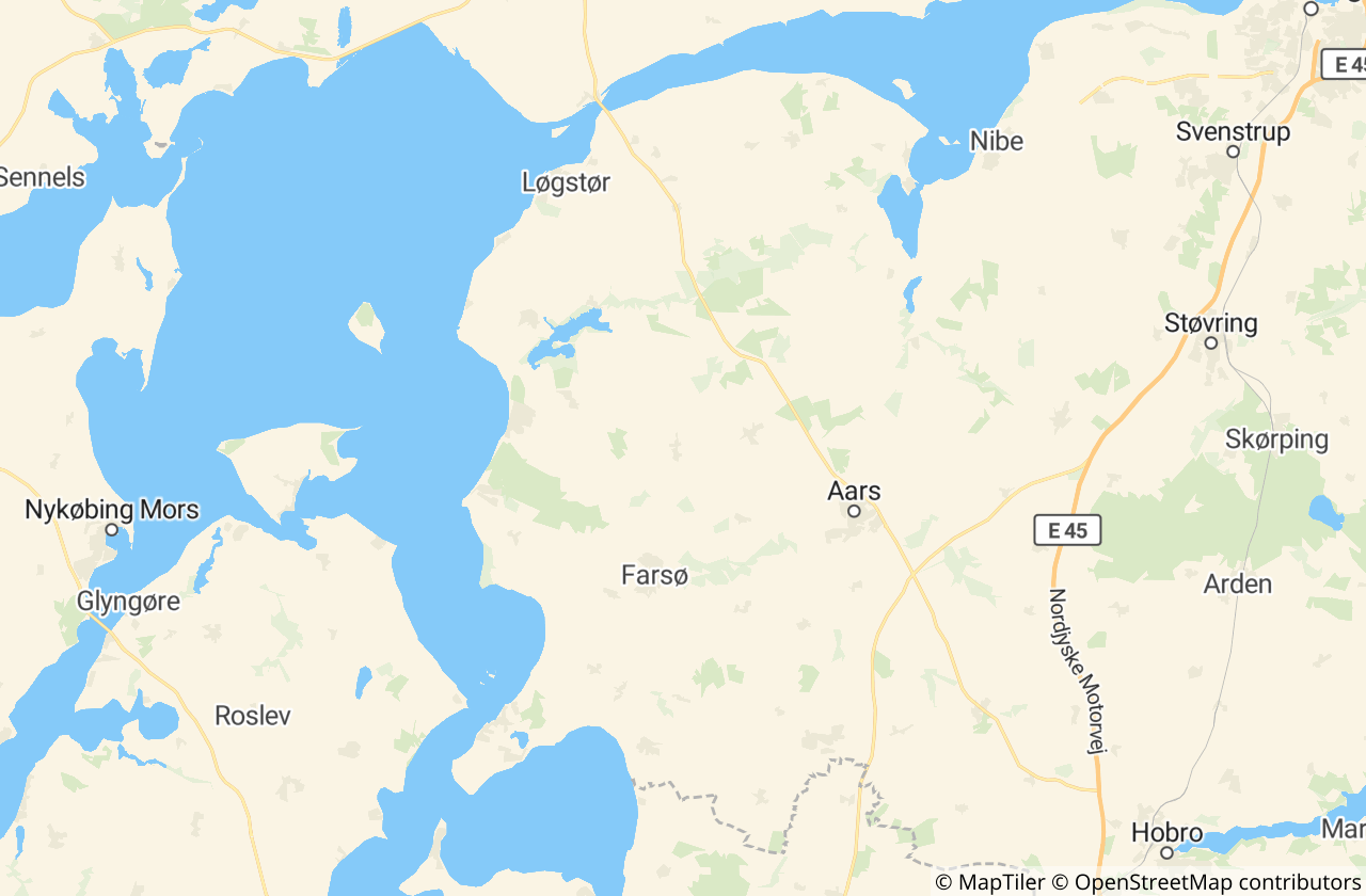 Kort over Vesthimmerlands Kommune