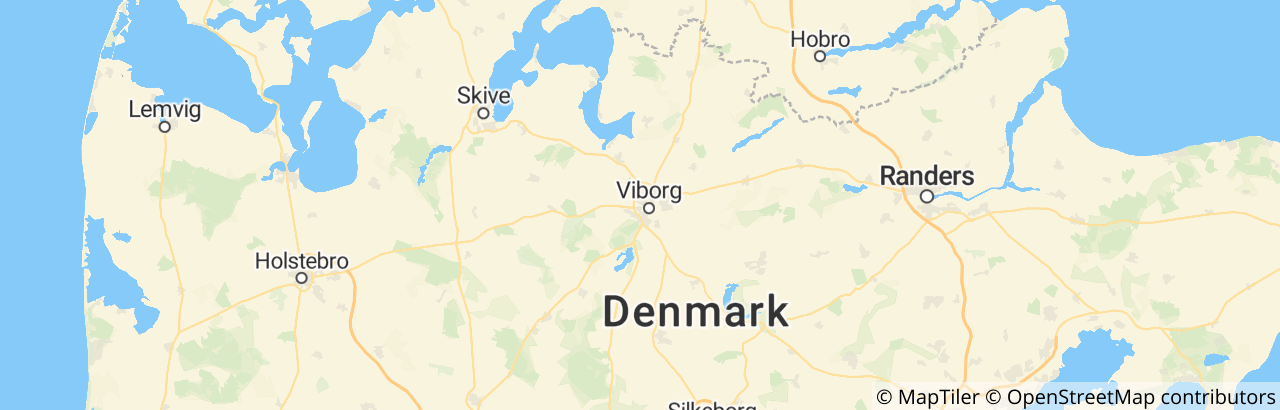Kort over Viborg Kommune
