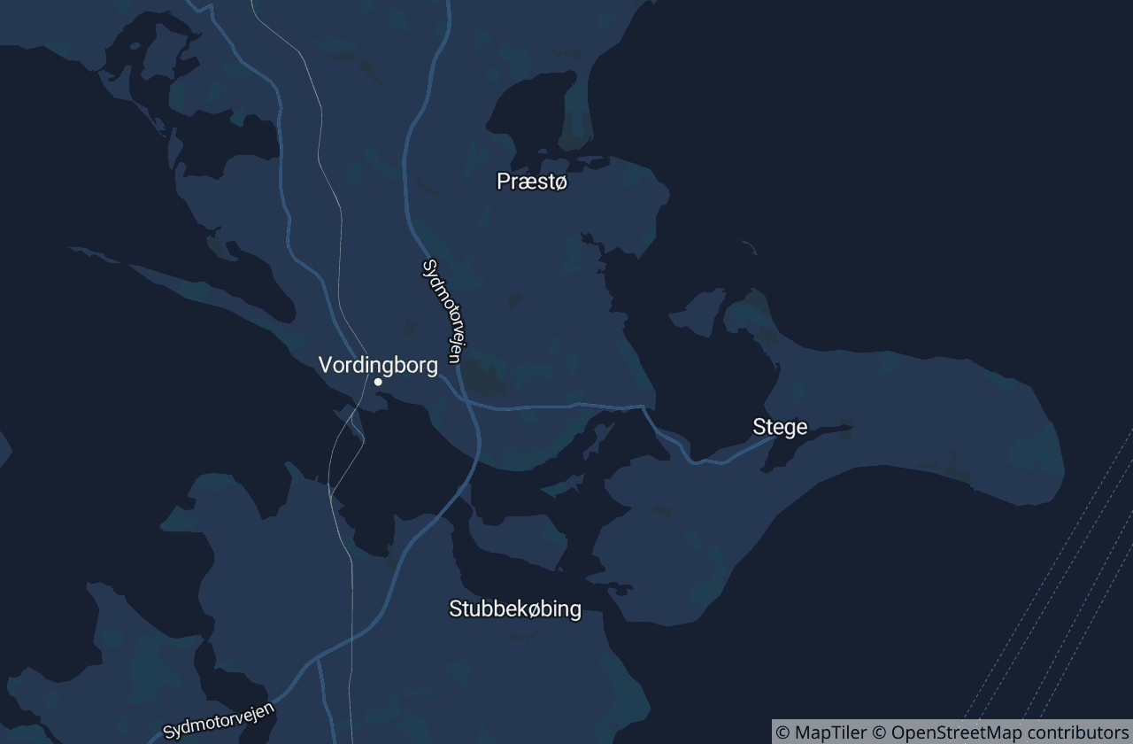 Kort over Vordingborg Kommune